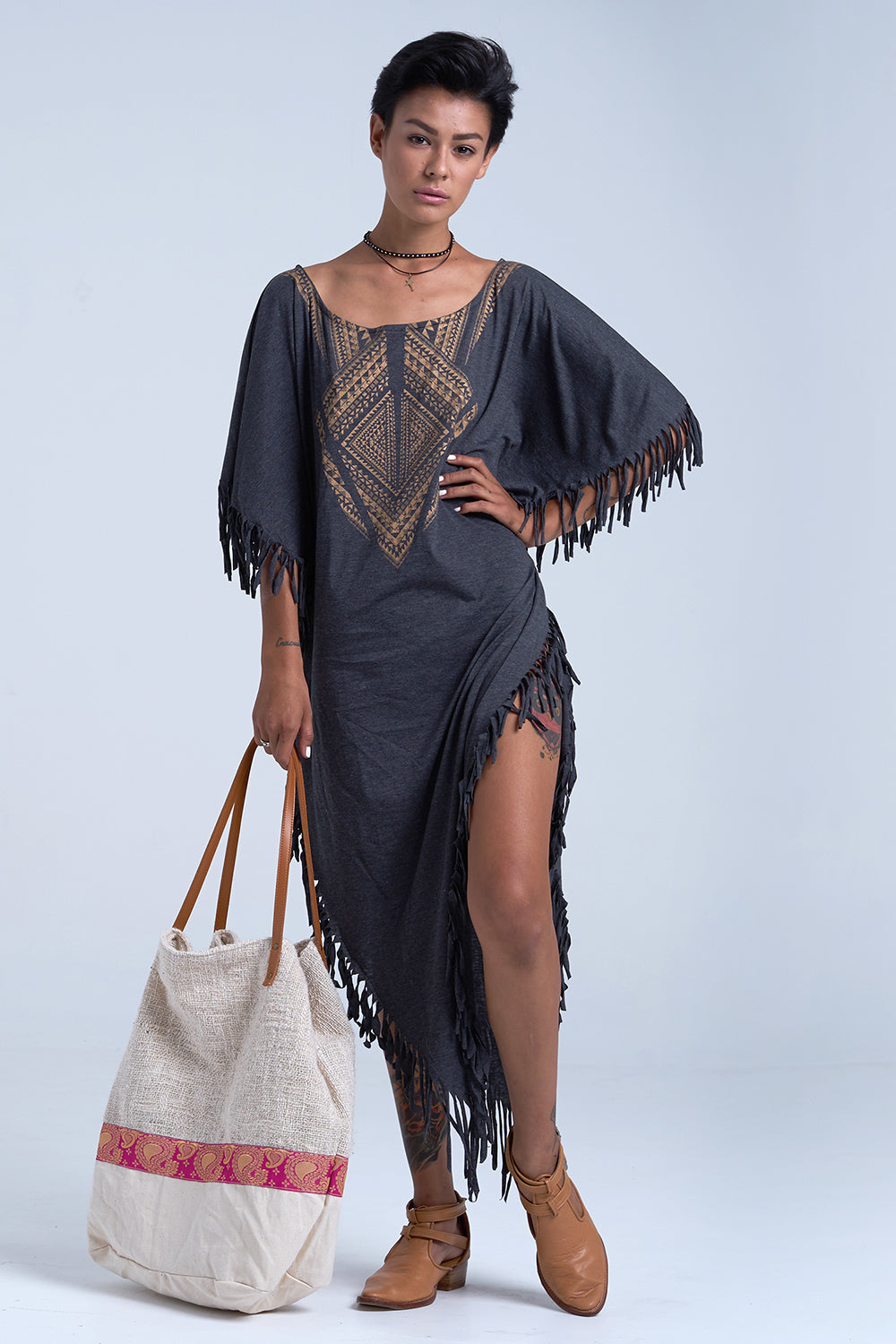 Long Dress Apache vneck
