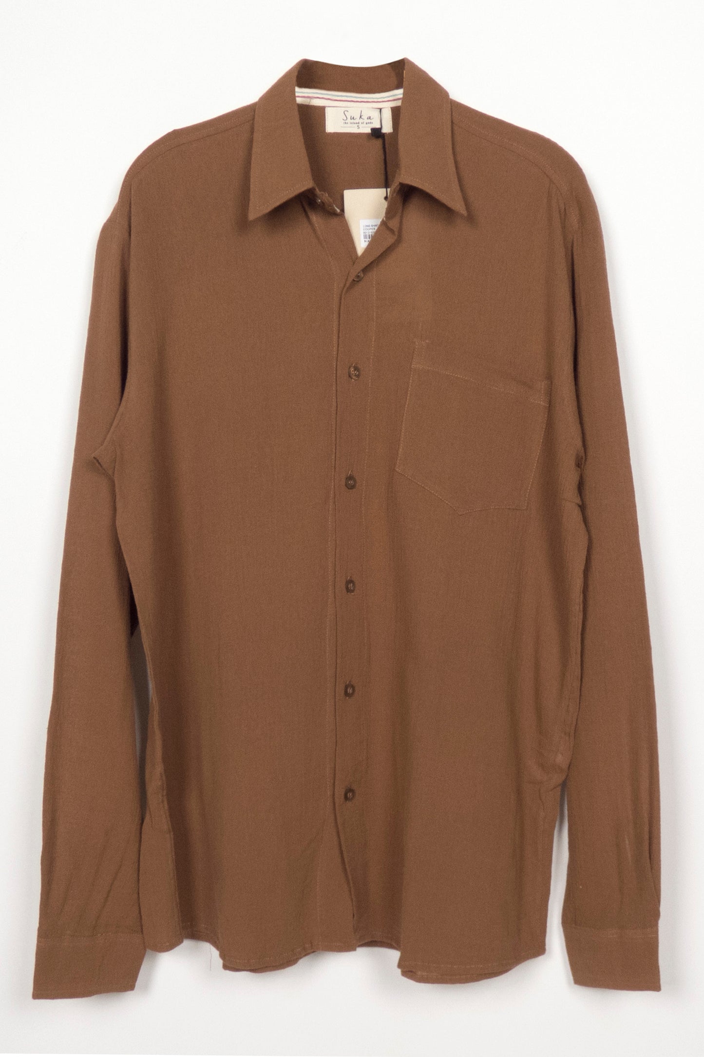 Shirt Long Sleeve Cotton Crinkle