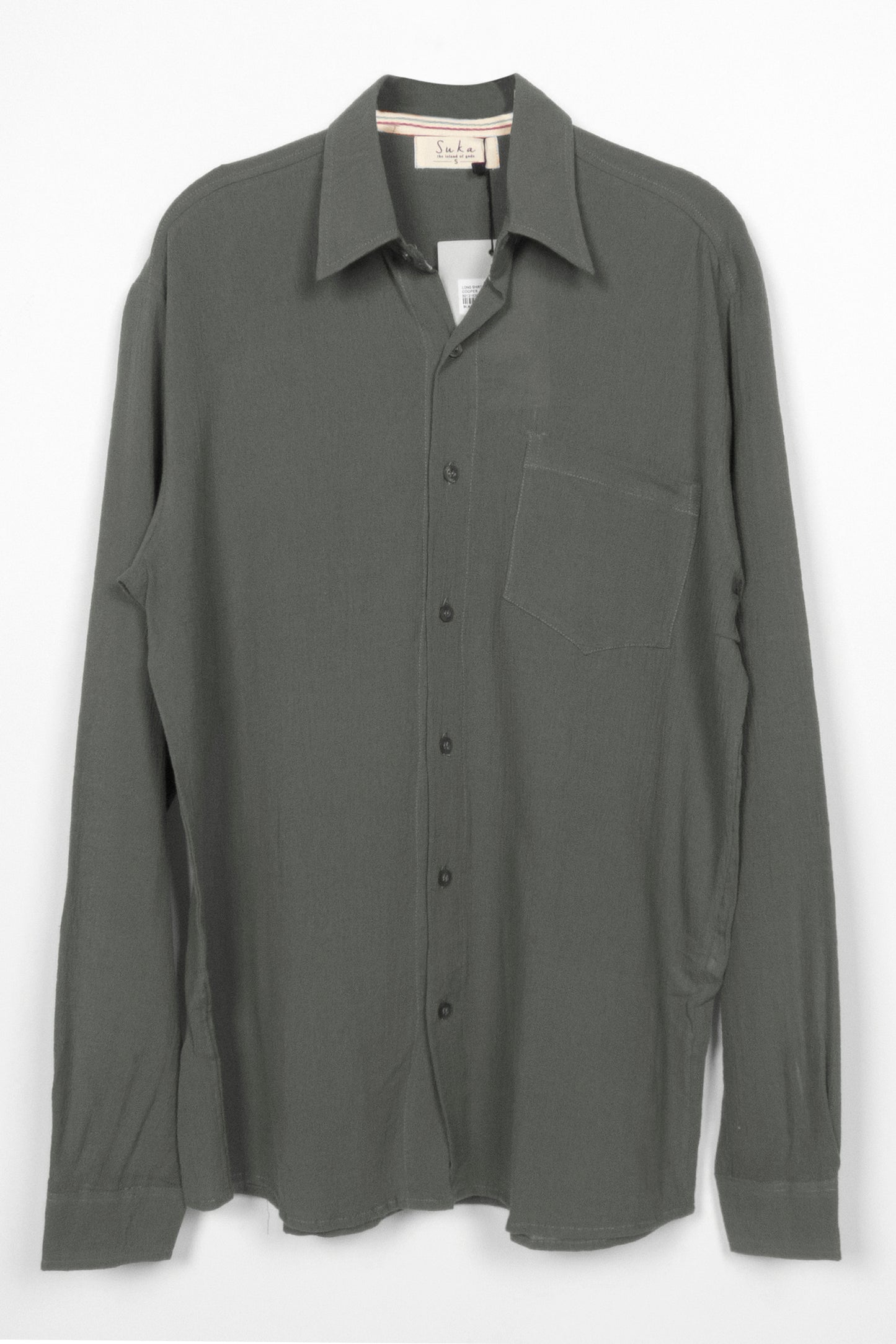 Shirt Long Sleeve Cotton Crinkle
