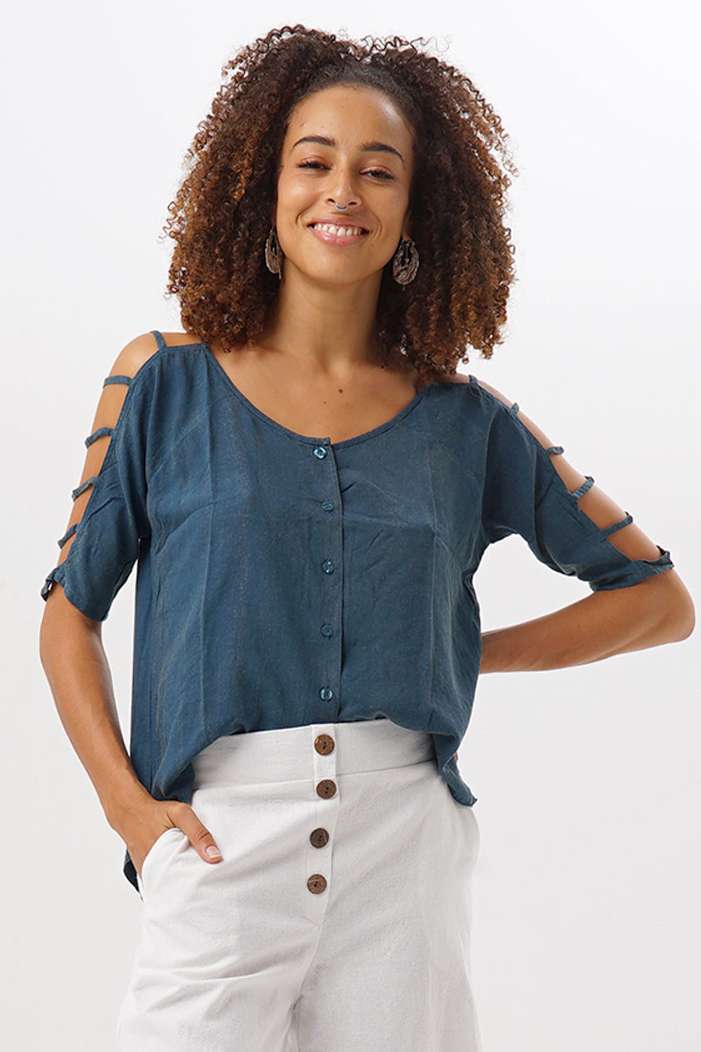 Blouse Malam Navy