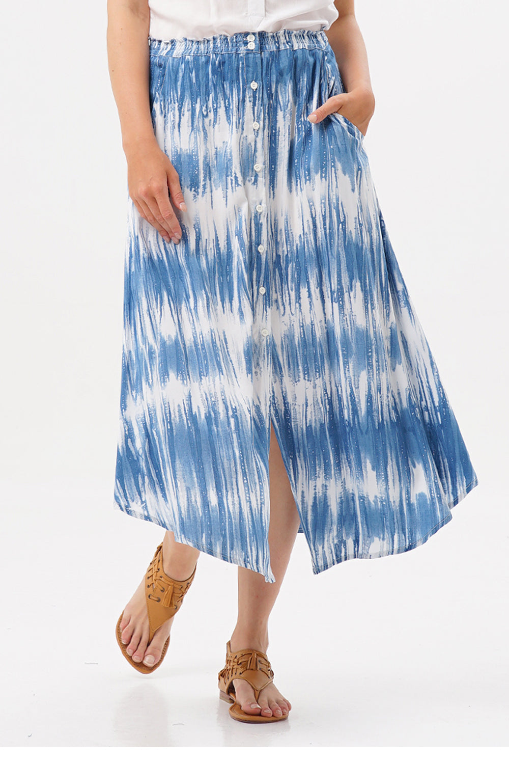 Midi Skirt Bott Tie Dye