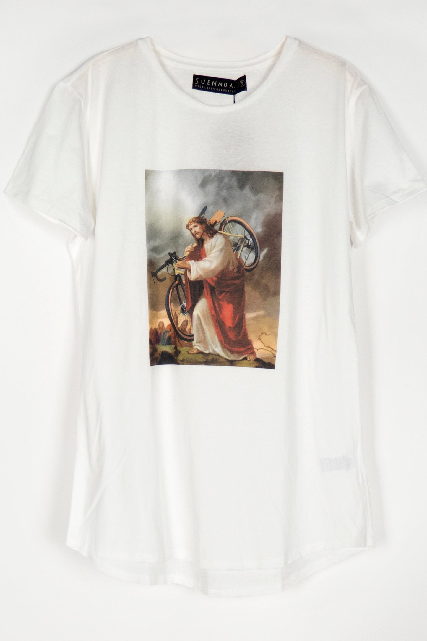 Tee Long Back Jesus Fixed