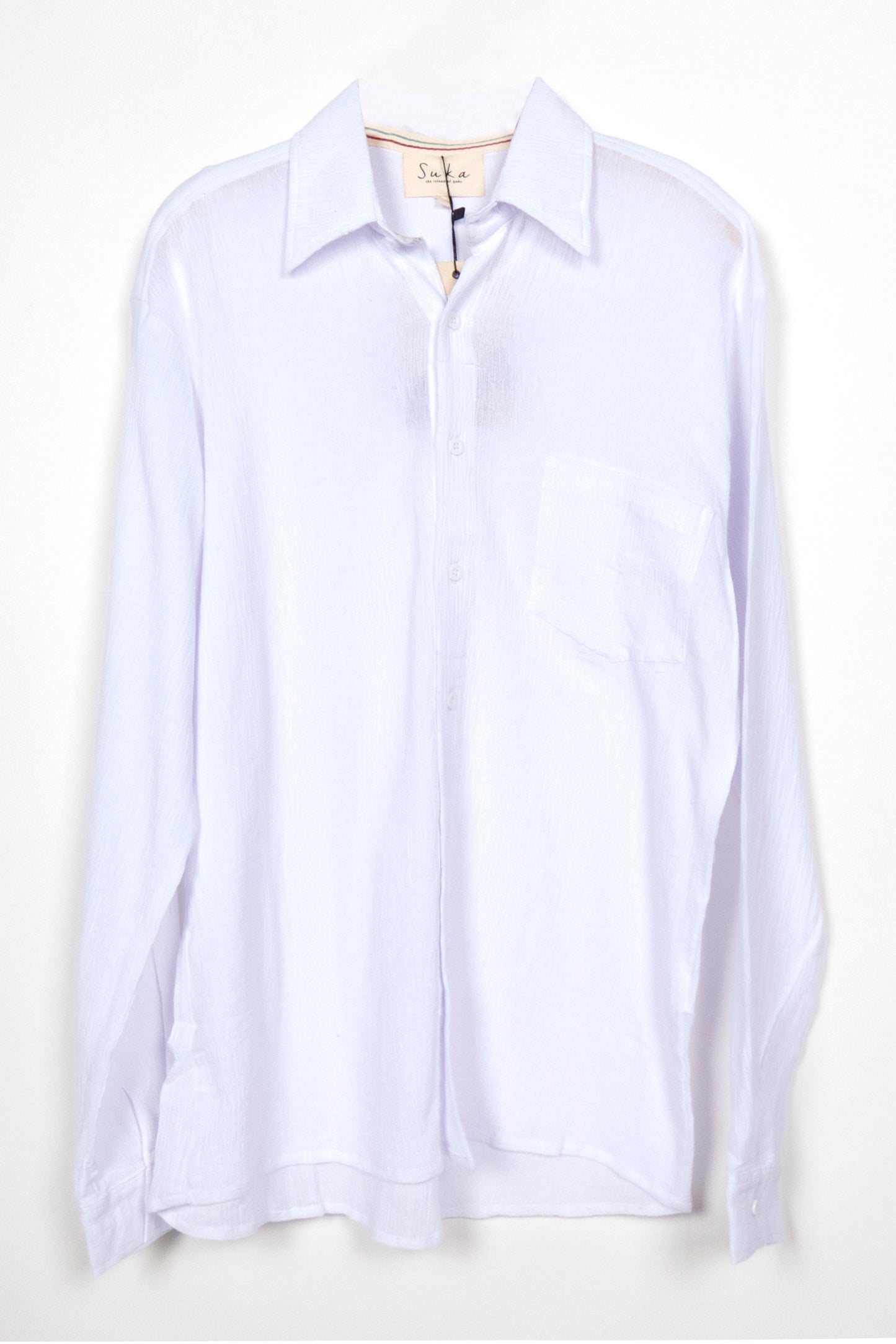 Shirt Long Sleeve Cotton Crinkle