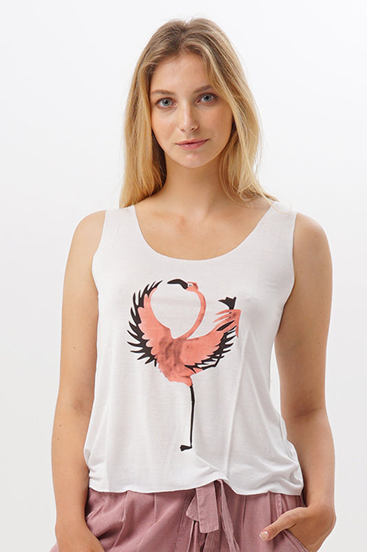 Top Rowcut Yoga Flamingo